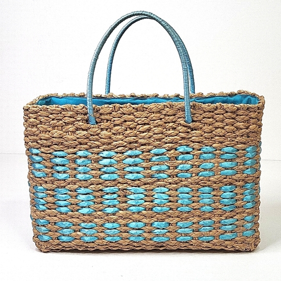 ESPRIT Large Woven Straw Tote Purse - Picture 17 of 17
